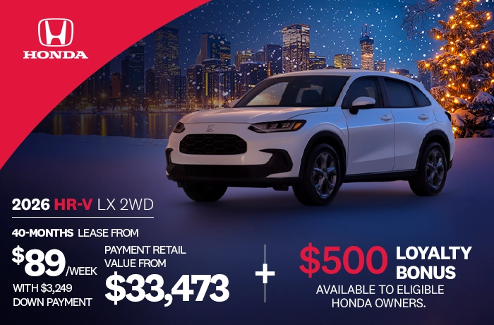 Bannière de Promotion HR-V LX 2026